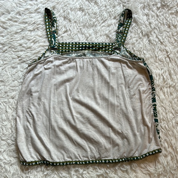 Tiny Green and Cream Multi Patterned Tank Top - Picture 6 of 8